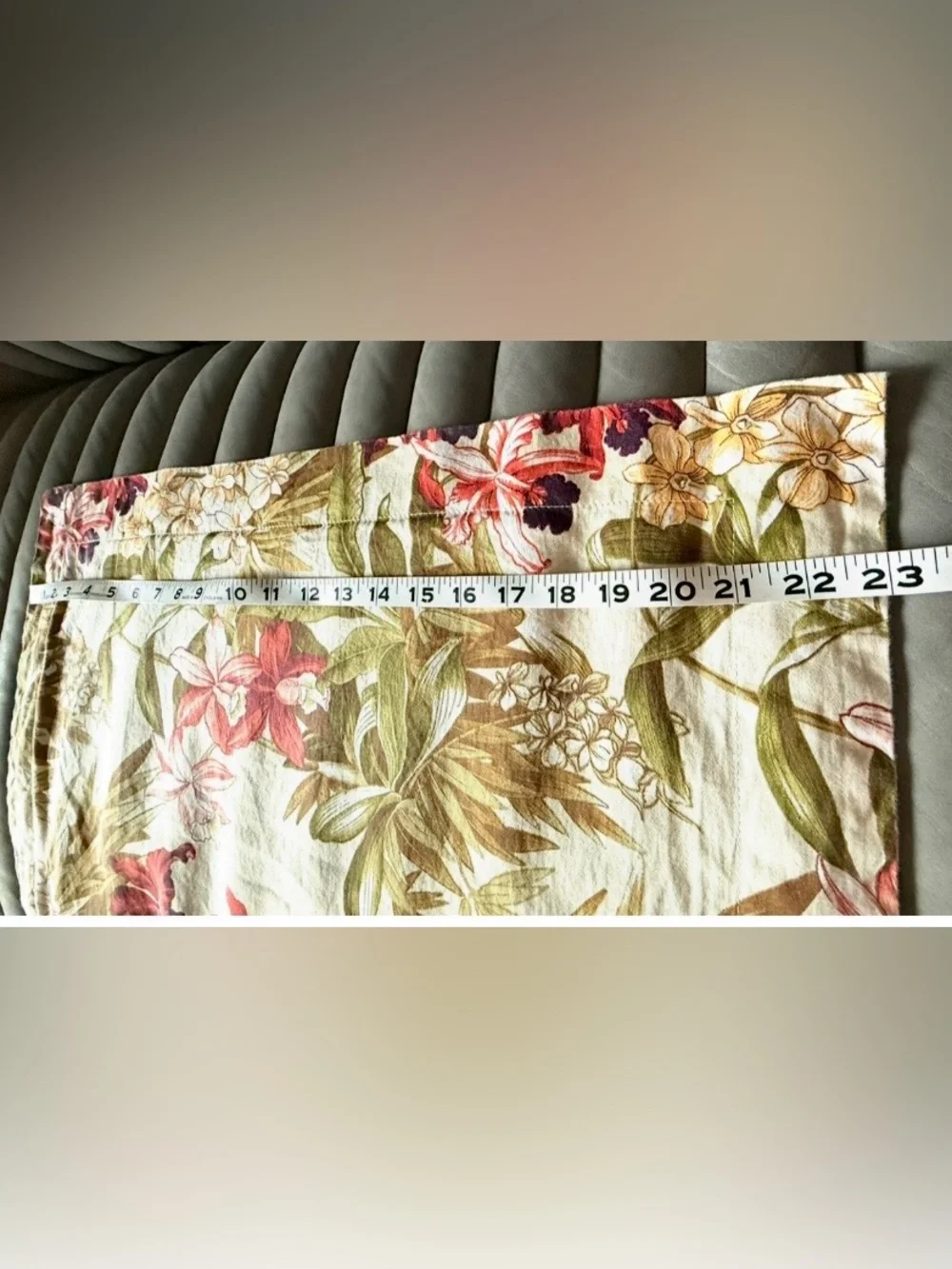Tommy Bahama King Floral Print Pillow Sham Tropical Hawaiian Beachy